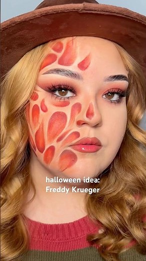 Freddy Krueger makeup🩸 #halloween #makeuptutorial #halloweenmakeuplook #makeup