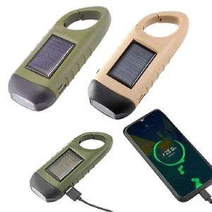 [Hot Item] Solar Dynamo Portable Torch Hand Crank Emergency Rechargeable LED Flashlight