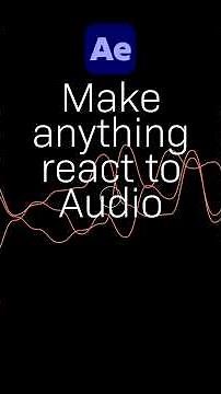 Make anything react to audio in After Effects #aftereffects #motiongraphics #animation
