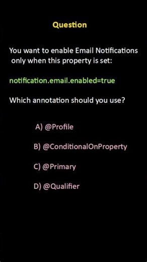 @ConditionalOnProperty 🔥 Spring Boot Interview Question | Feature Flags Explained