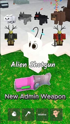 New OP Alien Shotgun Vs Enemies 🔫 99 nights in the forest #99nightintheforest #99nights #roblox