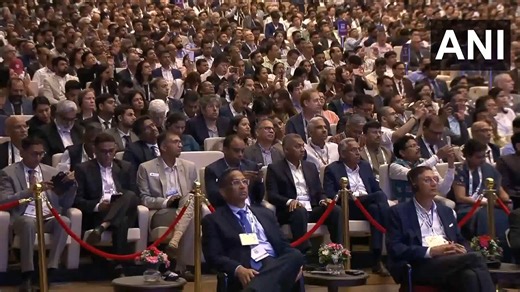 At Semicon India 2025, PM Modi kicked off his address with a light-hearted remark that drew laughter from the audience He said, “Last night, I returned to India after concluding my visits to Japan and China. Are you all clapping because I went there or because I returned?” (Source: ANI/DD) #PMModi #SemiconductorIndia | WION