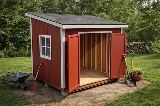 10x12 Lean To Shed Plans: DIY Storage Shed with Double Doors (PDF Download) - Etsy Sverige