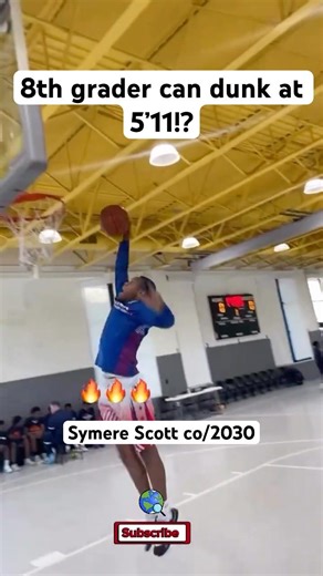 Symere Scott can dunk in the 8th grade !? #basketball #philadelphia #dunk