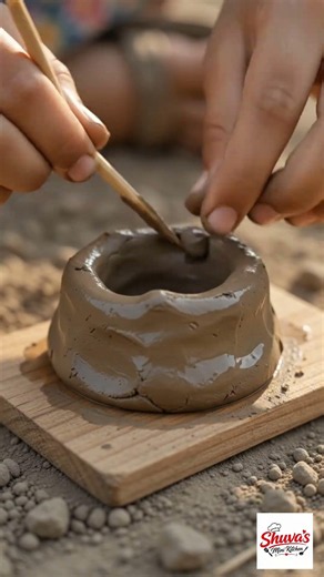 Making a Miniature Clay Stove | Tiny Village Kitchen Setup #ClayCraft #TinyCooking #DIYMiniature