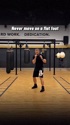 Heavy Bag Pro on Instagram: "Flat feet get you knocked out. 🥊🚫 Always step on your toes first — stay light, fast, and ready to change direction in a split second. 💨 Follow for daily boxing tips and tricks to sharpen your game. 👊🔥 #boxing #boxingtraining #boxingtips #footwork #fightlife #movement #trainhard #boxingIQ"