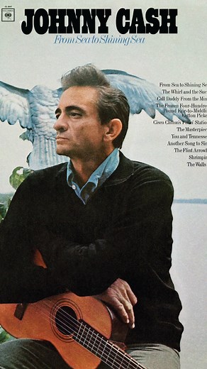 From Sea to Shining Sea, was released this month in 1967 🎶 With this album, Johnny Cash beautifully captured the essence of America's places and events. As Cash himself said, "occasionally a song seemed to be begging to be written about some of the things I did see, or do." Listen: https://JohnnyCash.lnk.to/FromSeaToShiningSeaAF | Johnny Cash