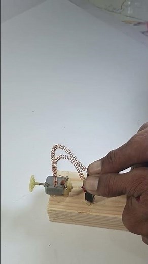 Can Piezoelectric + Inductor Start a DC Motor? | DIY Experiment#experiements #piezoelectric #art