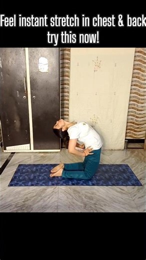 Ushtrasan Yoga pose for beginners |🐪 Camel pose#shorts #ytshorts