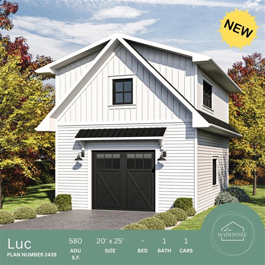 Modern ADU Garage Plan With Loft Apartment (PDF) - Etsy