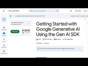 Getting Started with Google Generative AI Using the Gen AI SDK GSP1209