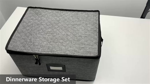 Foldable Kitchen Home Storage Organization Dinnerware Glasses Flatware Plates Baskets Bin Organizer Oxford Material Stackable