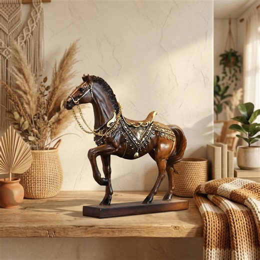 Horse Statue Home Decor, Classic Horse Figurine, Antique Style Sculpture, Equestrian Decor - Etsy