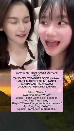 netizen kaget dengan Bilqis yang cepat banget gedenya