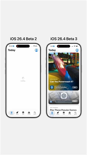 iOS 26.4 beta 3 fixes the slow App Store loading bug. #ios26