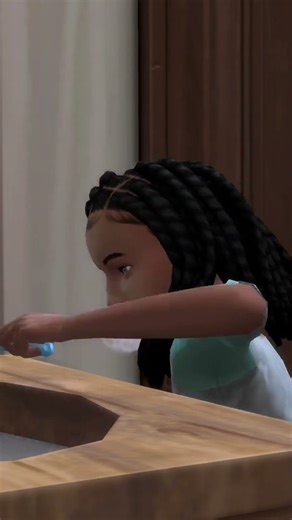 brushing teeth to get tugged in | The Sims 4 Growing Together 571