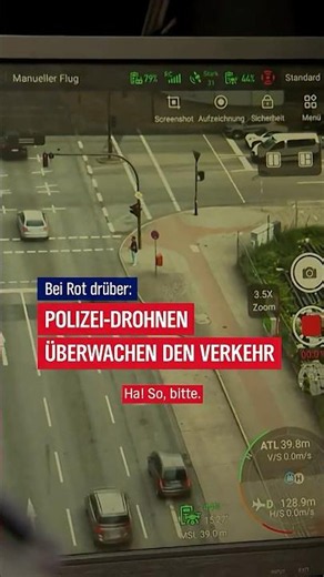 💥🚦 Hamburg testet Drohnen gegen Rotlichtsünder #shorts #hamburg #blitzer #bußgeld