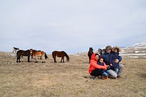 This was part of our short vacation. Went to see the wild horses of Livno, Bosnia and Herzegovina. They are everywhere, but the funny thing is they are wild and yet they like to be with people. The girls are having fun with the horses. They really want to pet them and they did. | Ingrid in Bosnia