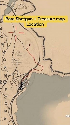 Rare Shotgun + Treasure Map Location Above Annesburg in RDR2