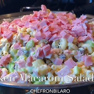 Chicken Macaroni Salad - Pag may budget - eto ang gawin nyo! - eto po ang recipe, click nyo na and subscribe to my Youtube channel. - https://www.youtube.com/watch?v=ipqHiQwf50Q&t=5s | Chef Ron Bilaro