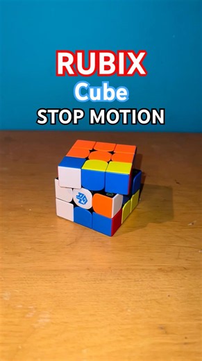 RUBIX CUBE SOLVES ITSELF! RUBIK'S CUBE Stop Motion Animation #animation #stopmotion #rubikscube