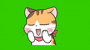 Shy Smiling Cat Animation Green Screen Stock Footage Video (100% Royalty-free) 3546957975 | Shutterstock