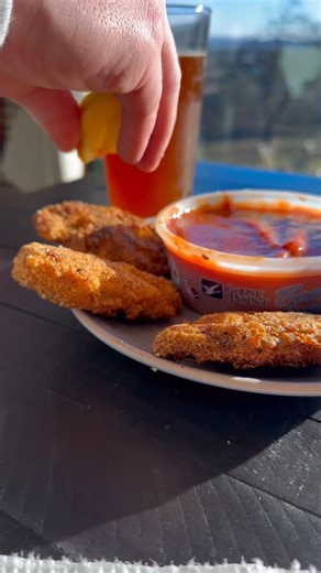 Fried up fresh @goosepointoysters golden with our signature breading, paired with zesty house cocktail sauce, and nothing but your favorite beer to wash it down. 🍻🦪 Who’s in?! | Goose Point Oysters