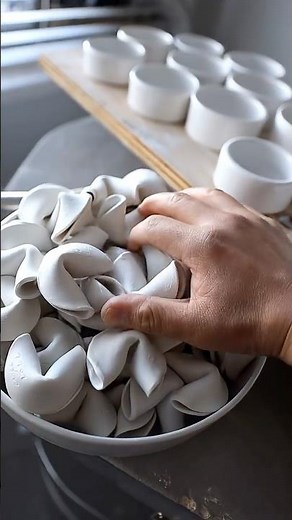 I made 100 ceramic fortune cookies