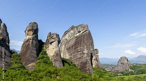 meteora rock formations and monasteries in greece