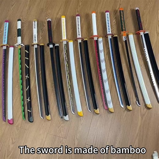 Hot Sales Anime Demon Slayer Sword Toy Bamboo Cosplay Swords for Kids 103CM
