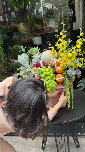 Fresh Flower and Fruit Basket - A Practical Gift for a Special Day