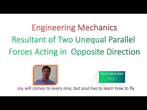Lecture - 18 : Resultant of Two Unequal Parallel Forces Acting in Opposite Direction