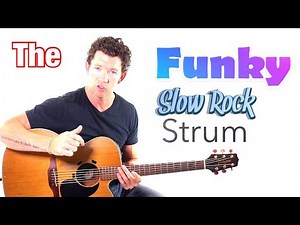 Beginner Strumming Pattern 4 - Funky Slow Rock Strum Lesson with Mark TheGuitarGuy