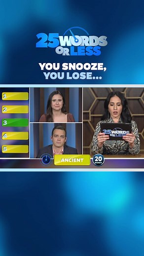 💤 #GabrielleRuiz tries to get ahead on the board but her teammates guessing game is a little sleepy. 🛌 Will they wake up before the alarm goes off? ⏰ #25WordsorLess | 25 Words or Less