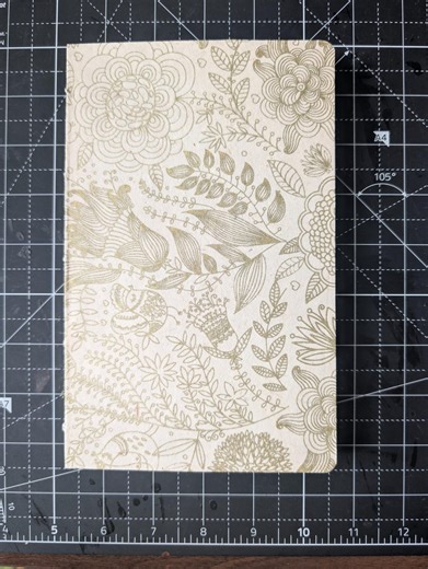Gold & Cream Botanical Black Paper Notebook - Etsy