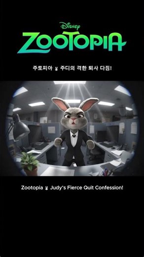 🔥 주토피아 🐰 주디의 분노의 퇴사 다짐! 🔥 Zootopia 🐰 Judy’s Angry Quit Moment! 🔥 ズートピア 🐰 ジュディの怒りの退職決意！#shorts