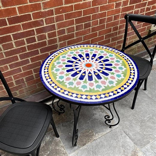 Crafts Mosaic Table – Mosaic Table Art – Mid Century Mosaic Table - Etsy