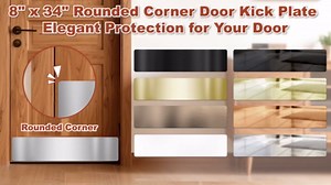 1 Pcs 8" X 34" Self Adhesive Brushed Door Kick Plate for 36" Door Bottom