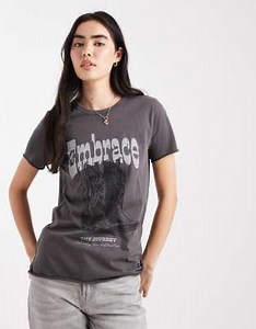 ONLY cowboy boots print t-shirt in grey | ASOS