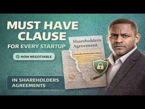 Founder Protection Clause, The Shareholders Agreement That Saves Founders