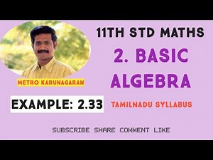 11th Std Maths Example 2.33 Find the square root of 7-4√3
