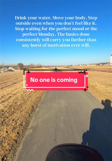 Nobody is coming to magically fix your routine or hand you discipline, and I actually find that really freeing. Because it means it’s on me. It’s on me to drink the water, move my body, step outside even when I don’t feel like it, and stop waiting for the perfect mood or the perfect Monday. I used to think I needed to feel inspired first, but honestly the basics done consistently are what carry me. Not hype. Not motivation. Just small decisions repeated over and over. That’s the part no one clap