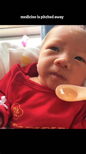 medicine is pitched away by the sweet baby 👶 😢
