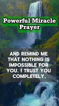 A Powerful Prayer Asking God for a Miracle | Miracle Breakthrough Prayer #shorts