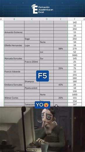 Deja de llenar los espacios en blanco uno por uno, mejor hazlo así en segundos.🧐👌🏼 #excel