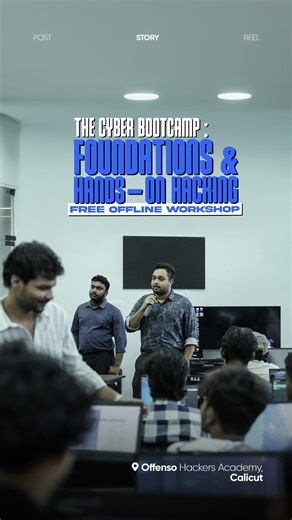 Offenso Hackers Academy on Instagram: "🎥 Cyber Bootcamp Highlights The energy was electric at the Foundations & Hands-On Hacking workshop by Offenso Hackers Academy Calicut! 💻⚡ A big shoutout to everyone who joined us for this offline session led by Vishnu Hidesh. From core concepts to practical hacking – Calicut just got a taste of real cyber action! 🔐🔥 📍Offenso Hackers Academy Calicut #DecodeKozhikode | #CyberBootcamp | #OffensoHackersAcademyCalicut | #EthicalHacking | #CyberSecurity | #H