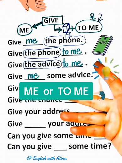 Understanding 'Me' vs 'To Me' in English Grammar