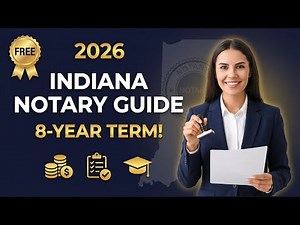 How to Become a Notary in Indiana 2026 | 8-Year Commission! Complete IN Notary Guide