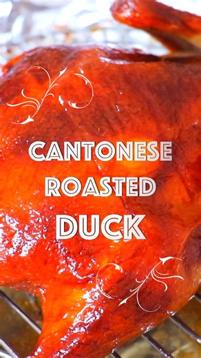 Cantonese Roasted Duck Recipe! Printable Recipe: https://cicili.tv/cantonese-roasted-duck/ Servings: 4 Prep Time: 40 minutes Rest Time: At least 24 hours Cook Time: 1 hour 10 minutes Special Equipment Tweezers 8-inch stainless steel turkey lacer (or bamboo skewer) Air compressor Stainless steel S-shaped hook or butcher’s twine Wire cooling rack Roasting pan and rack For the Duck 1 (3½-pound) whole duck, neck attached 16 cups water, divided 2 cups ice, for ice bath Plum sauce, for serving For the