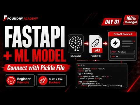 Python FastAPI Backend Tutorial Sinhala | Connect ML Model with Pickle File | සිංහලෙ​න්